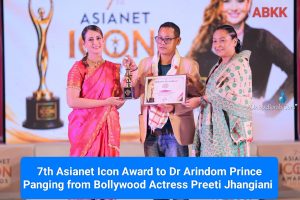 7th Asianet Icon Award presented to Dr Arindom Prince Panging